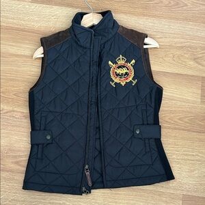 Polo by Ralph Lauren Black and Brown Quilted Vest